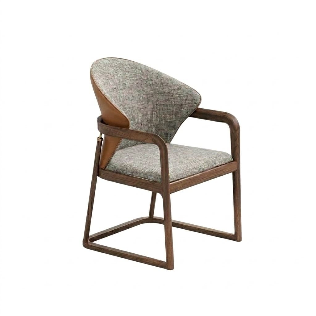 Neo-Chinese Wooden Dining Chair lifestyle 1