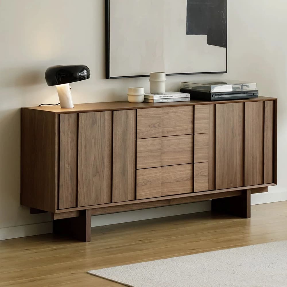 Mid-Century Solid Wood Storage Cabinet lifestyle 3