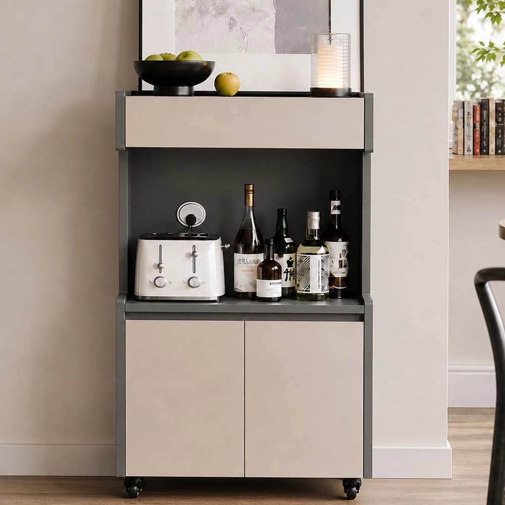 Two-Tone Rolling Storage Cabinet lifestyle 1