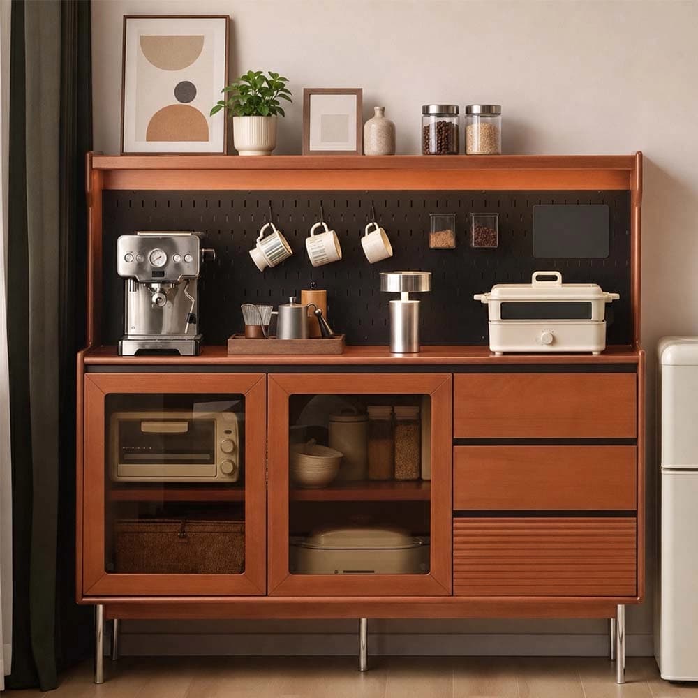 Retro Solid Wood Sideboard lifestyle 1