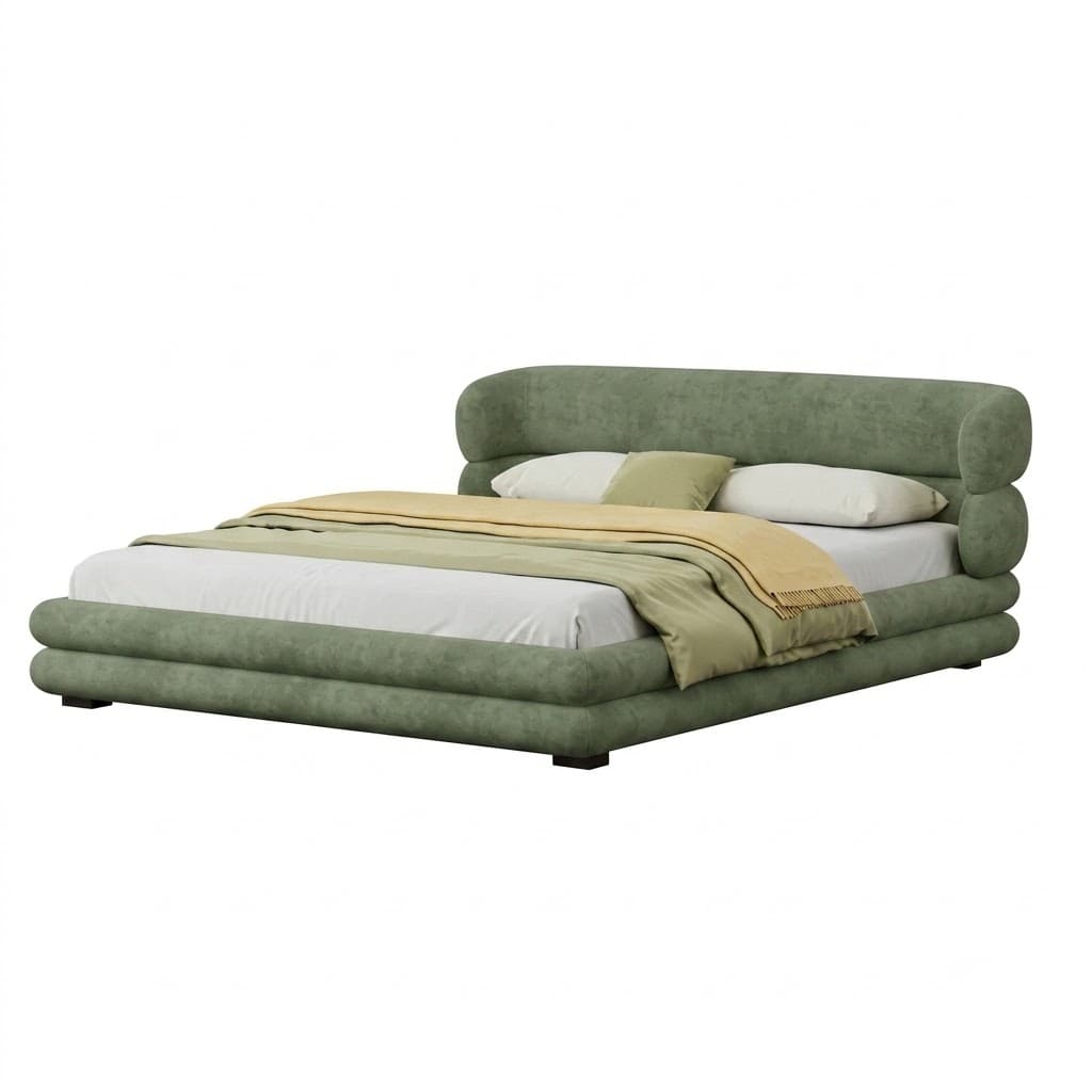 Minimalist Upholstered Bed lifestyle 1