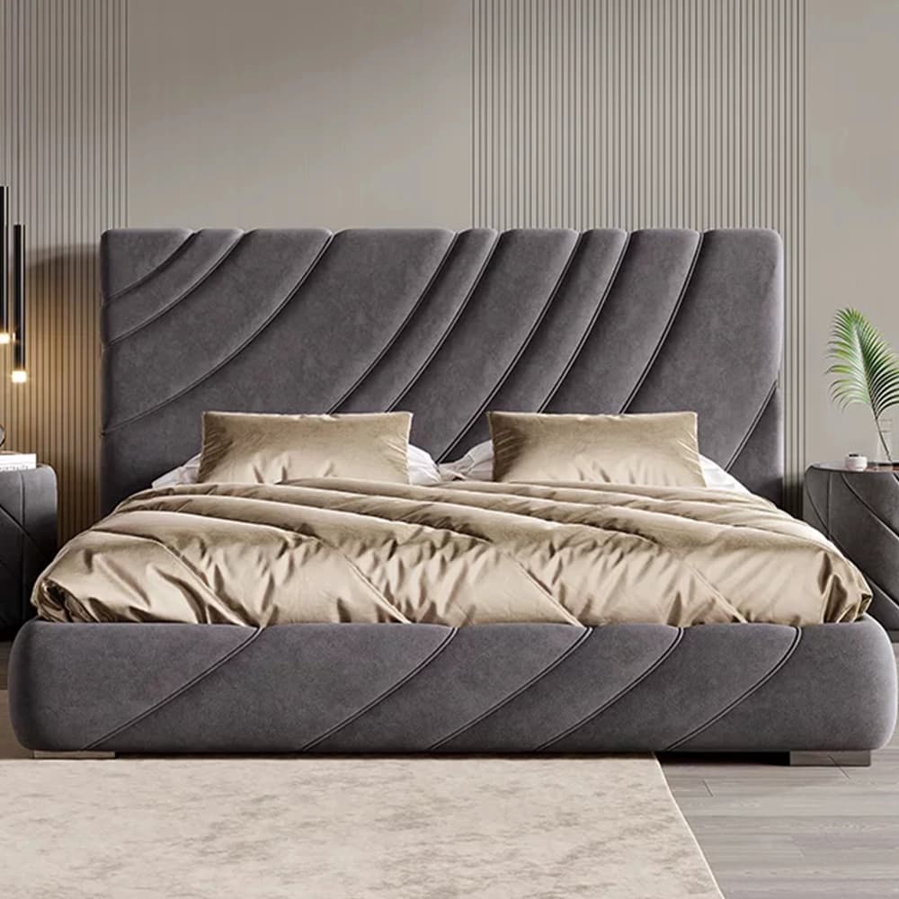 Frosted Velvet Platform Bed lifestyle 3
