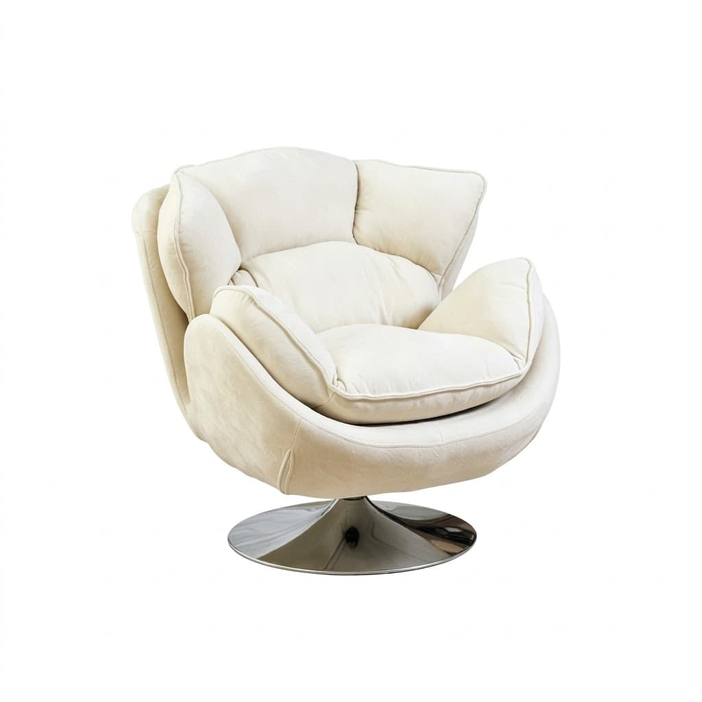 Curved Swivel Lounge Chair lifestyle 1