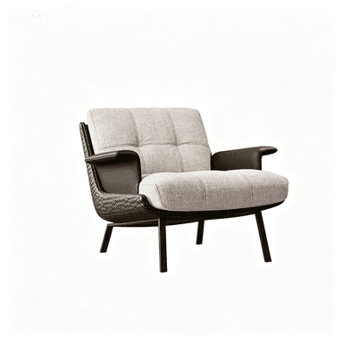 Minimalist Nappa Leather Lounge Chair lifestyle 1