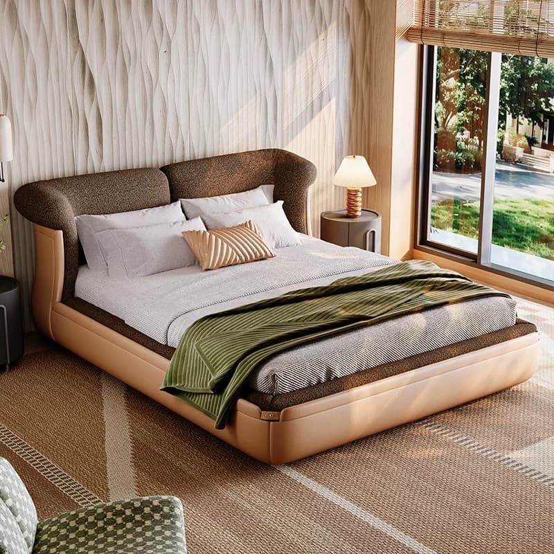Minimalist Fabric Bed Frame lifestyle 1
