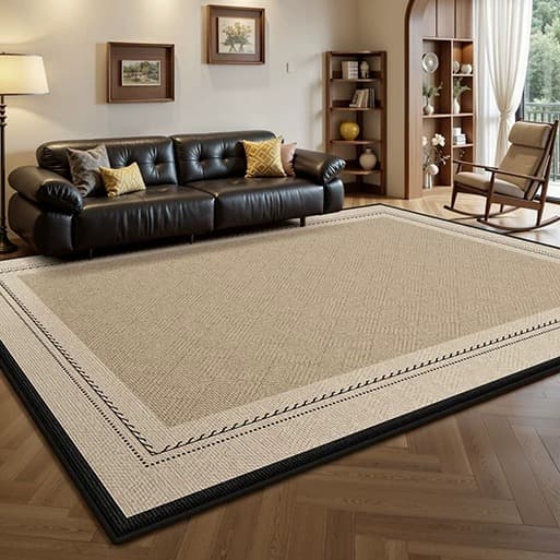 Rectangular Loop Pile Area Rug lifestyle 1
