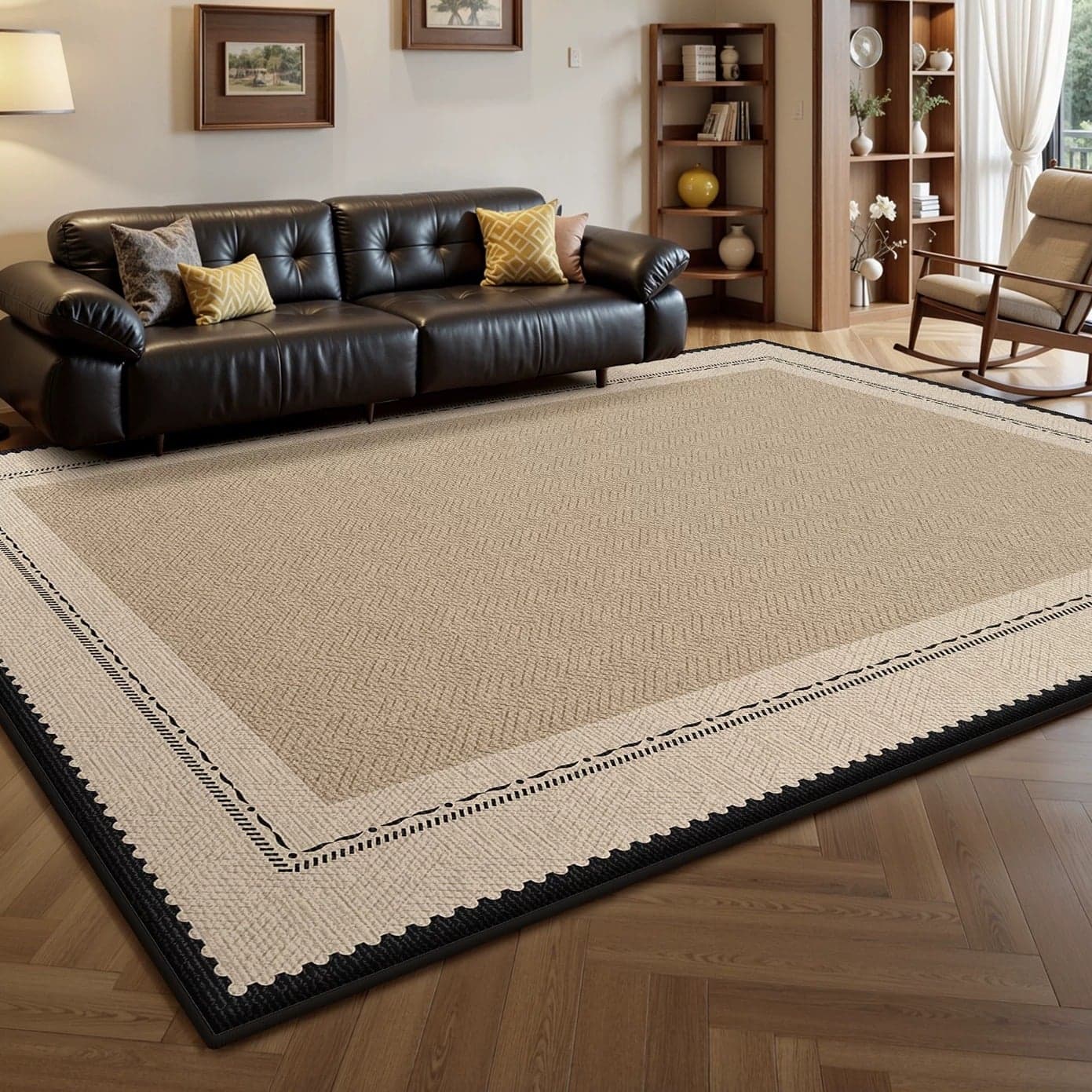 Rectangular Loop Pile Area Rug lifestyle 2