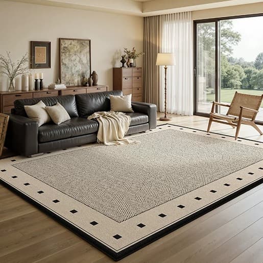 Rectangular Loop Pile Area Rug lifestyle 1