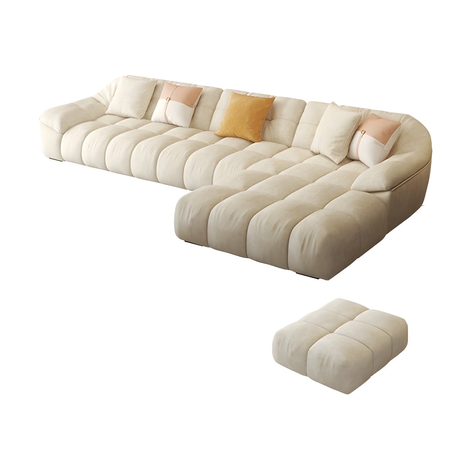 Synthetic Upholstered Sectional Sofa lifestyle 3