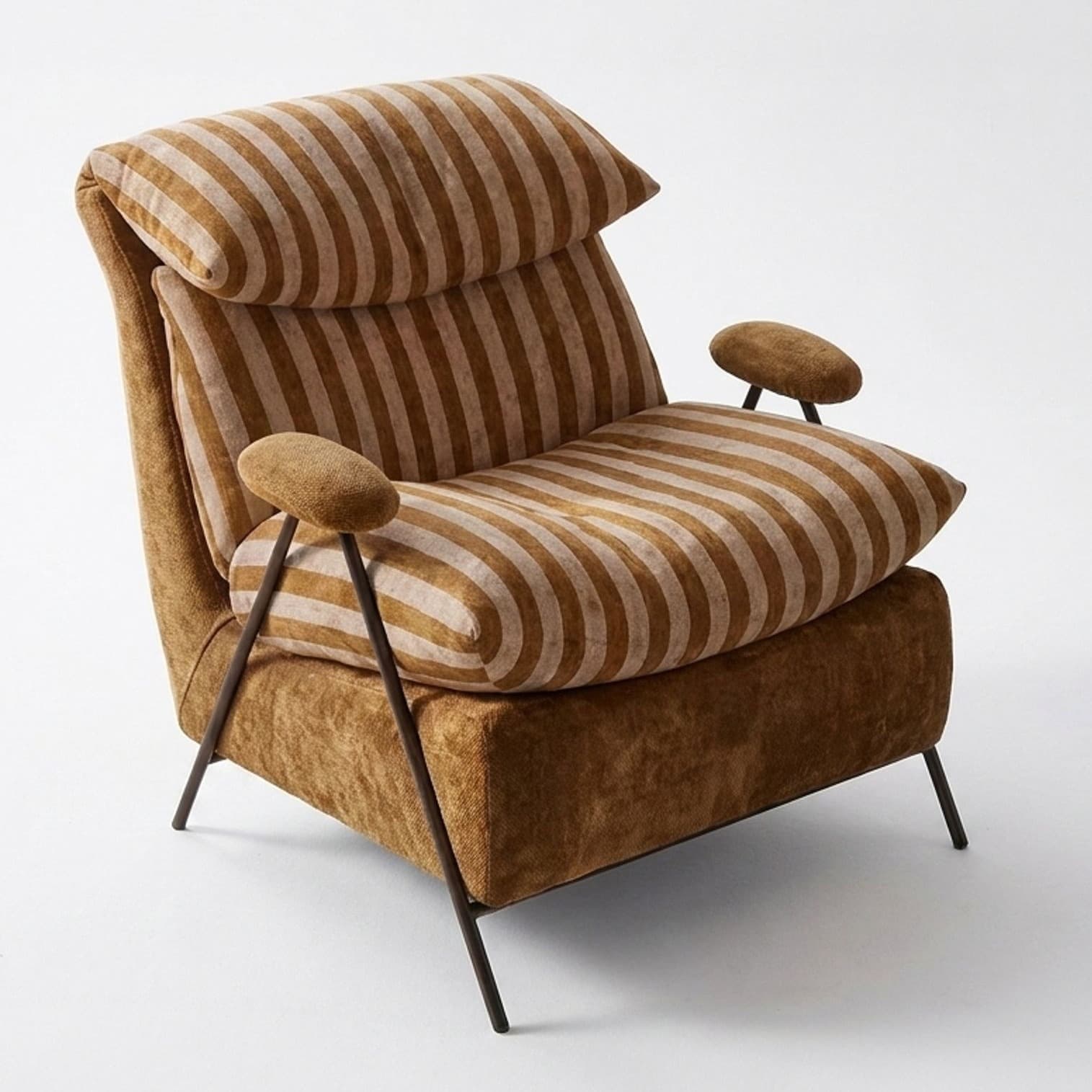 Mid-Century Wood Frame Lounge Chair lifestyle 1