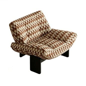 Minimalist Sculptural Fabric Lounge Chair with Irregular Design lifestyle 1