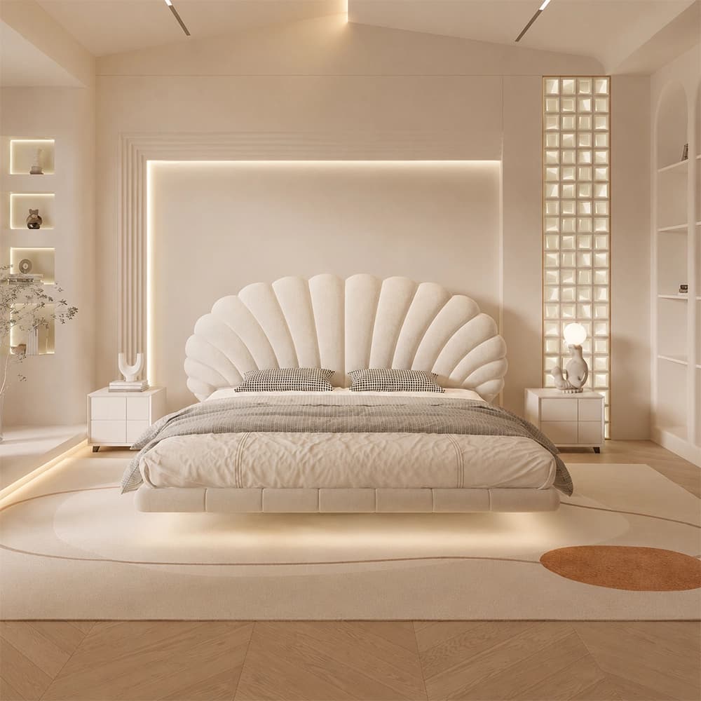 Luxury Fabric Upholstered Bed Frame