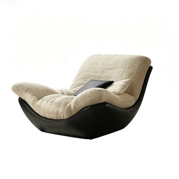 Italian Linen Deep Seating Lounge Chair lifestyle 1