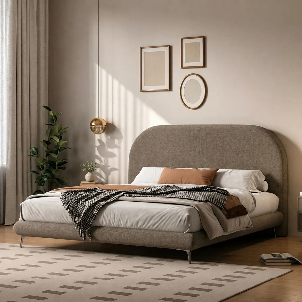 French Chenille Floating Storage Bed lifestyle 3