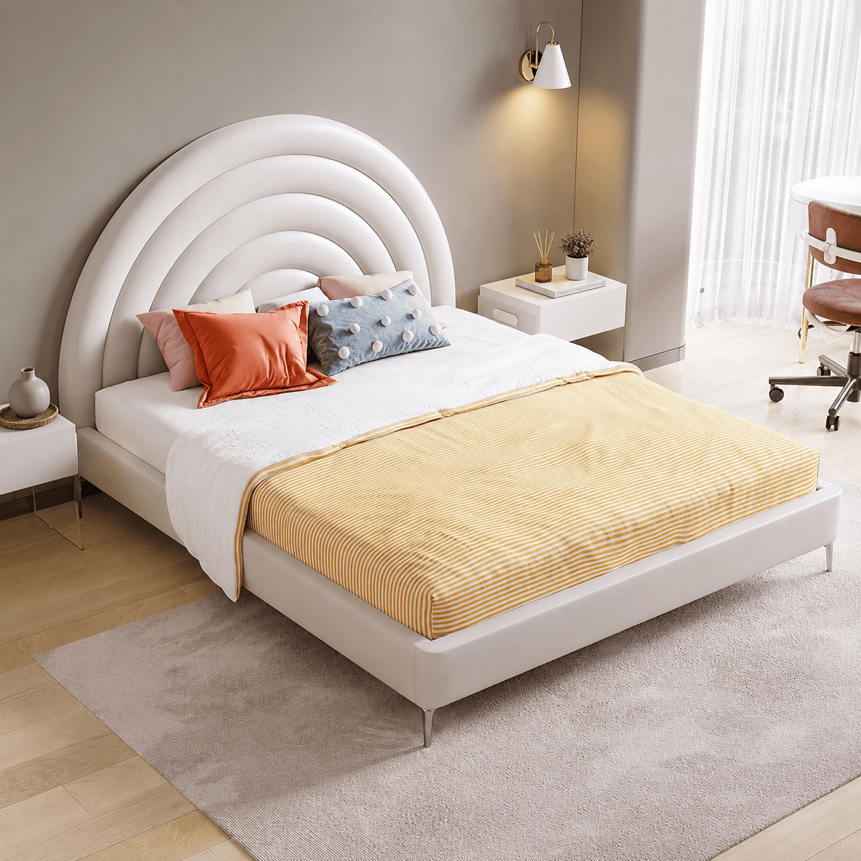 Full Leather Rainbow Bed lifestyle 3