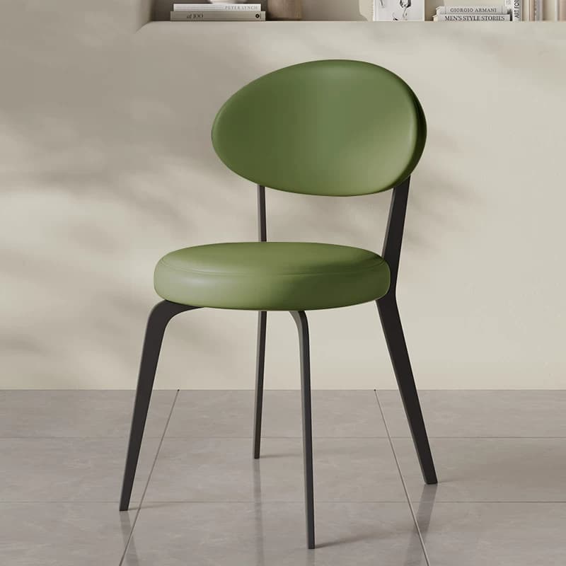 Curved Leather Dining Chair lifestyle 1