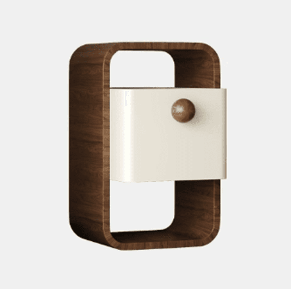 Lacquered Floating Nightstand with Drawer lifestyle 1