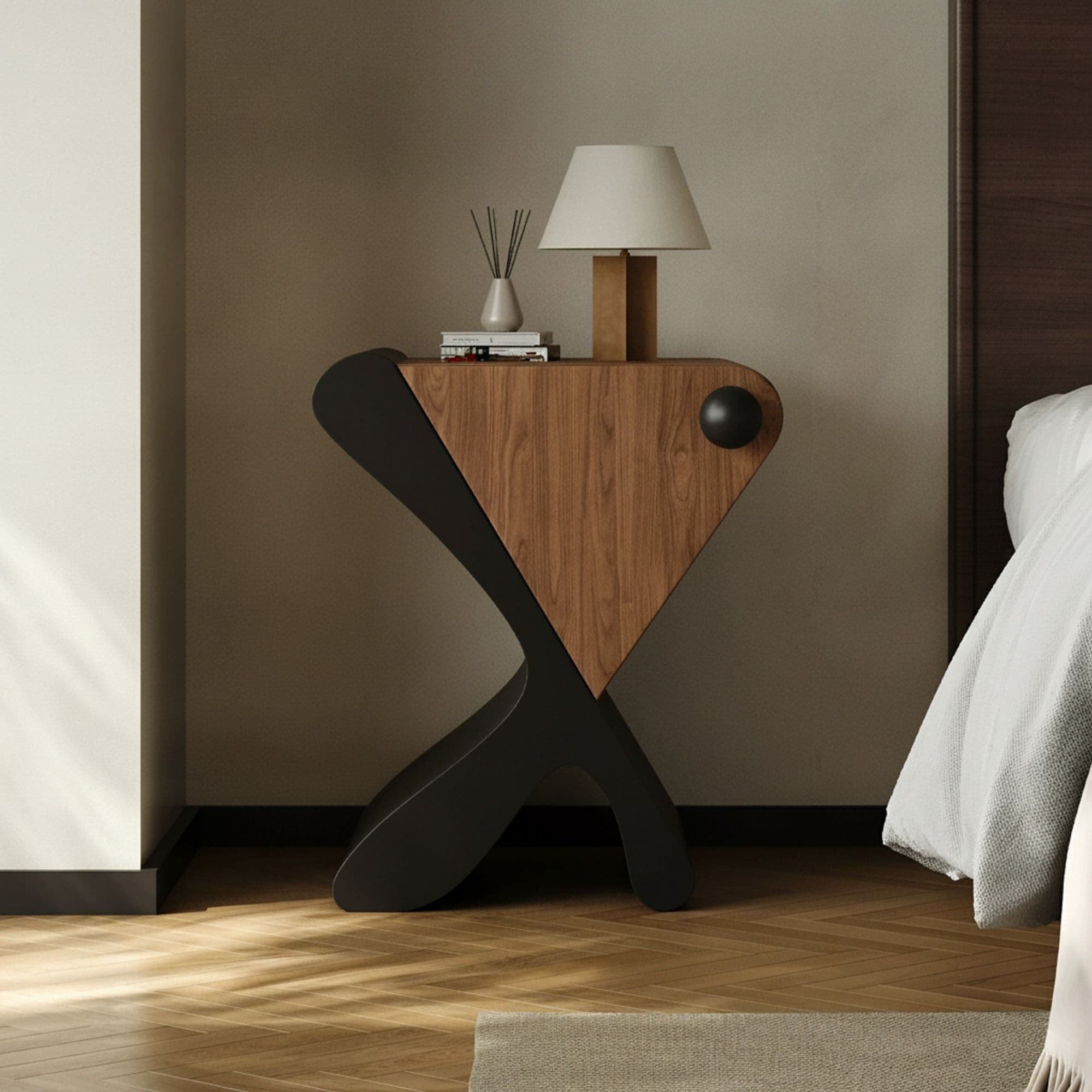 Vintage Triangular Nightstand lifestyle 1