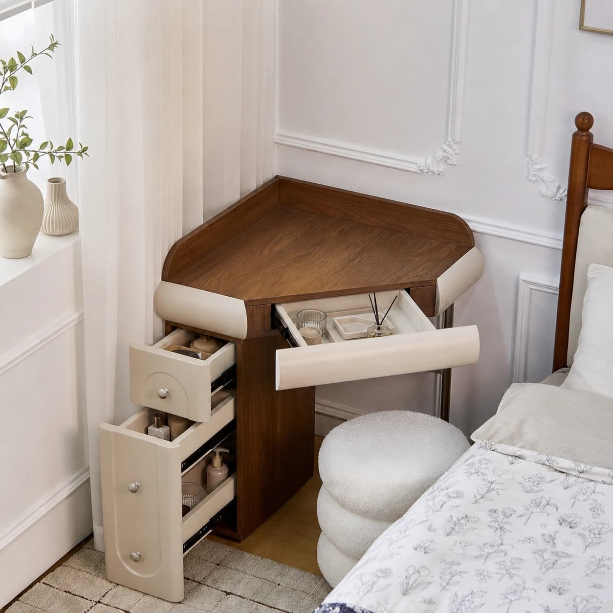 Wall-Mounted Corner Dressing Table lifestyle 3