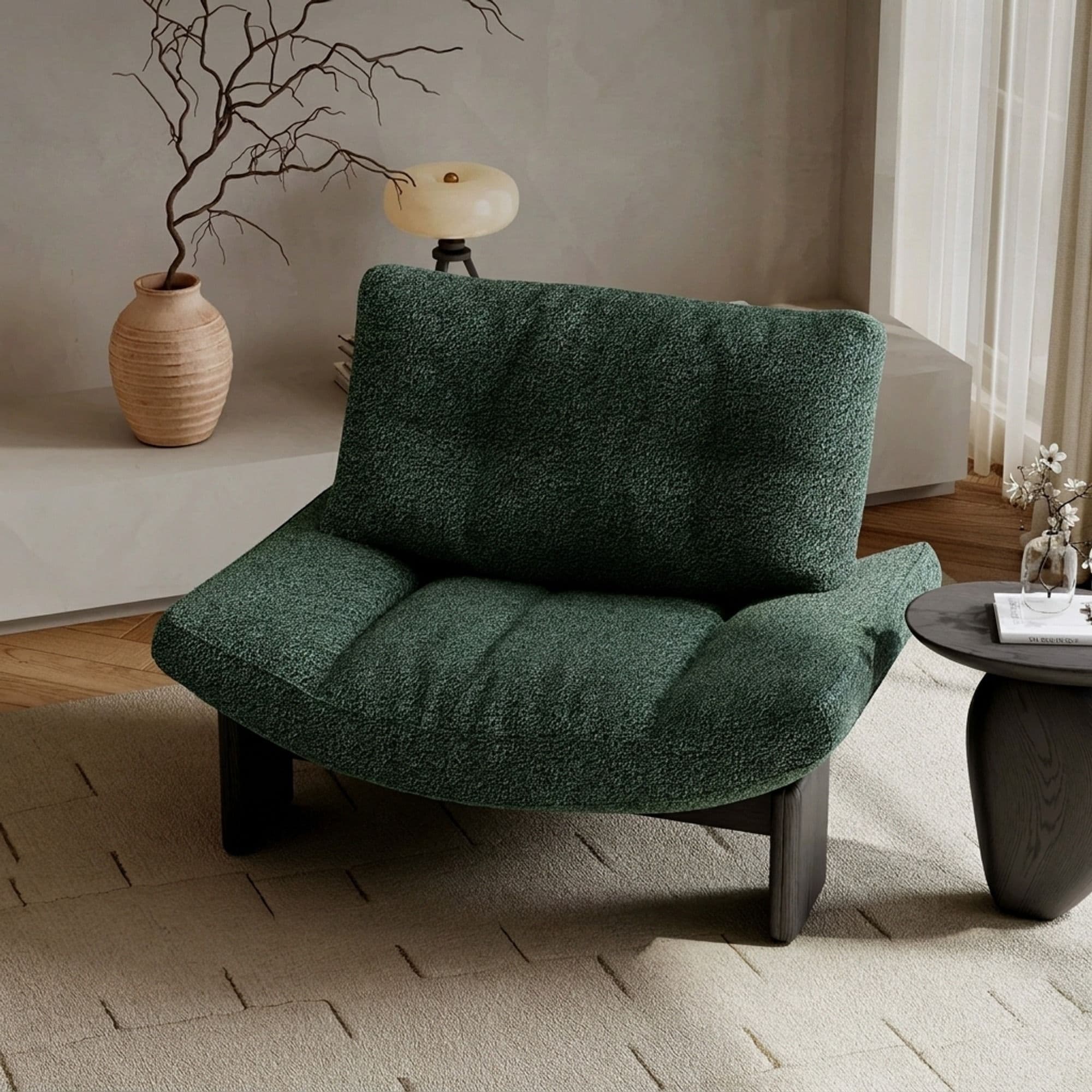Boucle Low-Profile Lounge Chair lifestyle 1