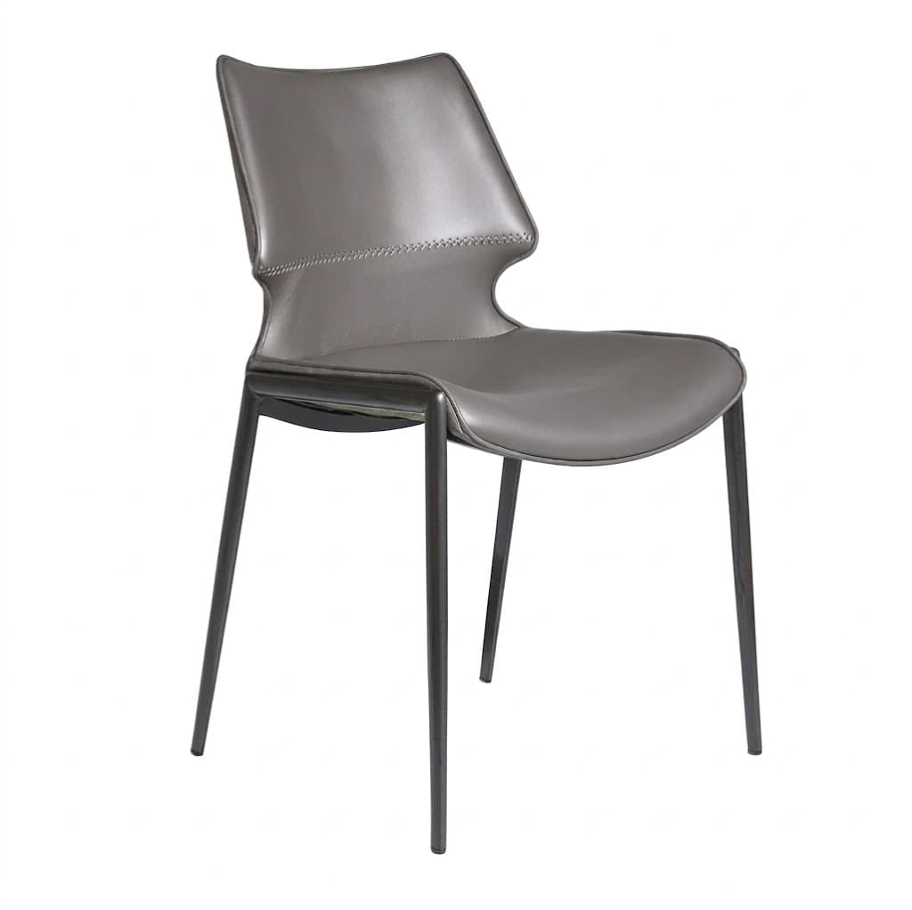 Minimalist Leather Dining Chair lifestyle 1