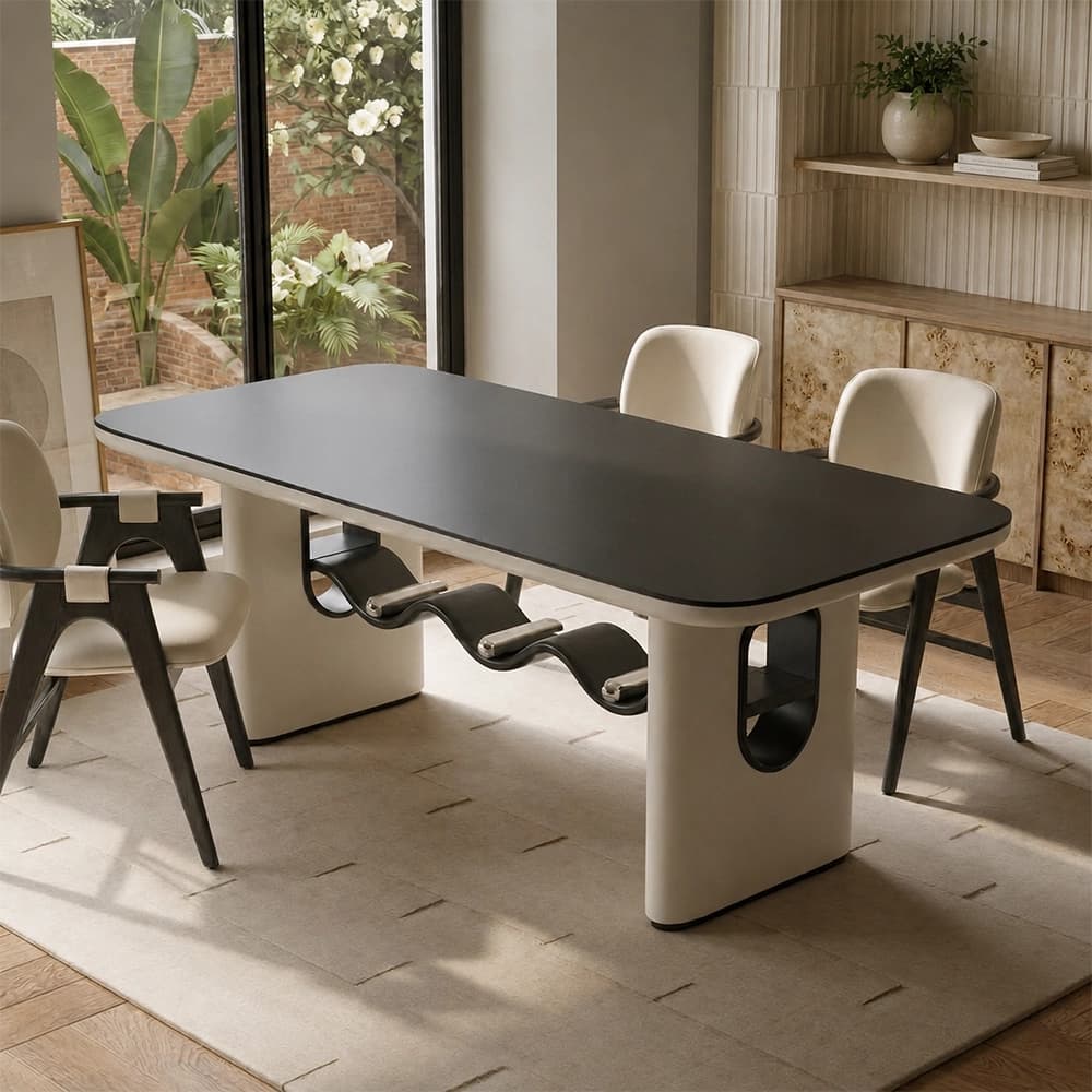 Minimalist Stone Dining Table lifestyle 1