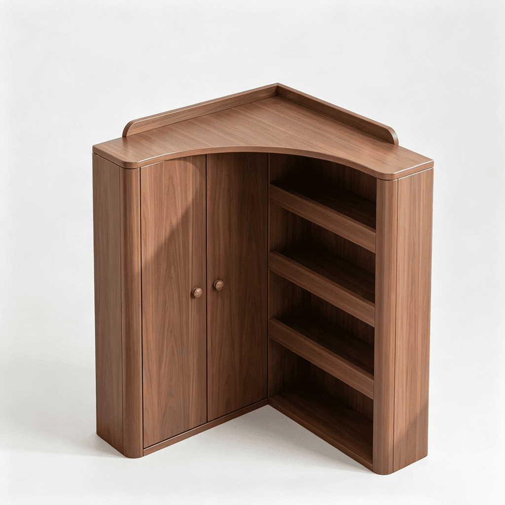 Corner Vanity with Integrated Mirror lifestyle 1