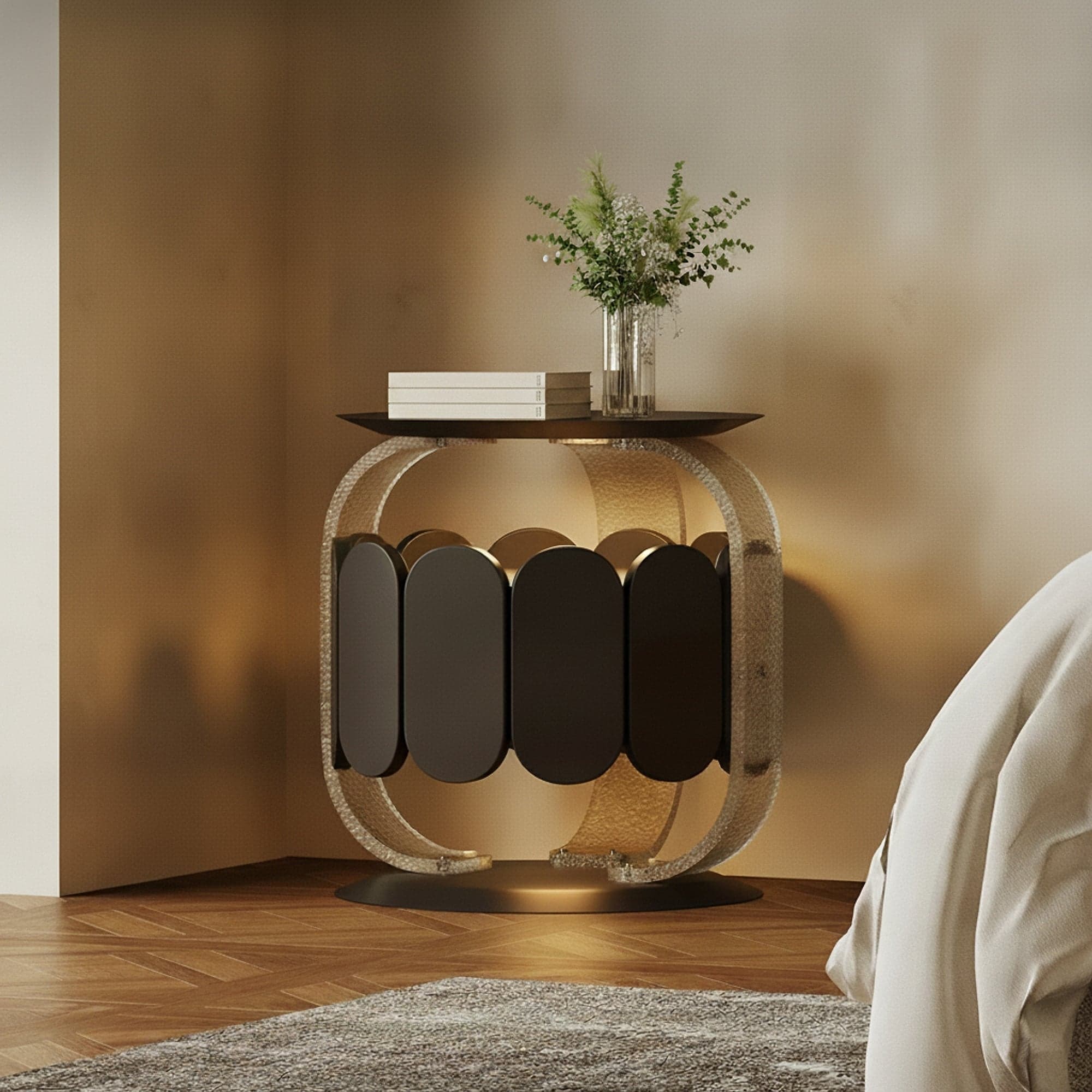 Floating Nightstand with Stone-Painted Top lifestyle 3