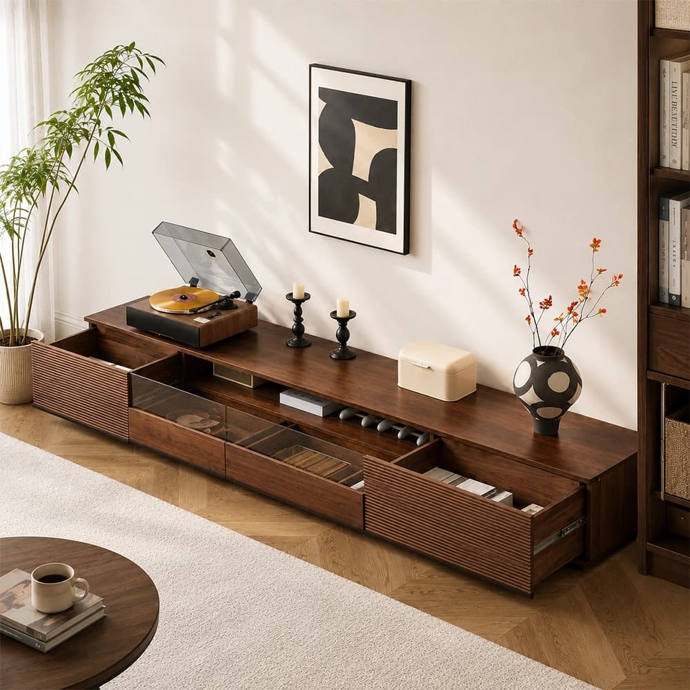 Minimalist Illuminated TV Stand lifestyle 3