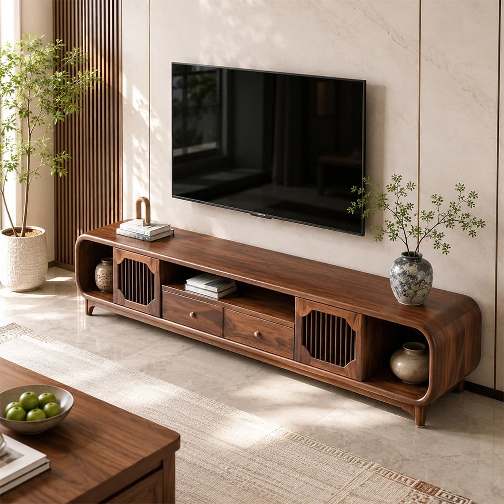 Solid Wood TV Stand lifestyle 3