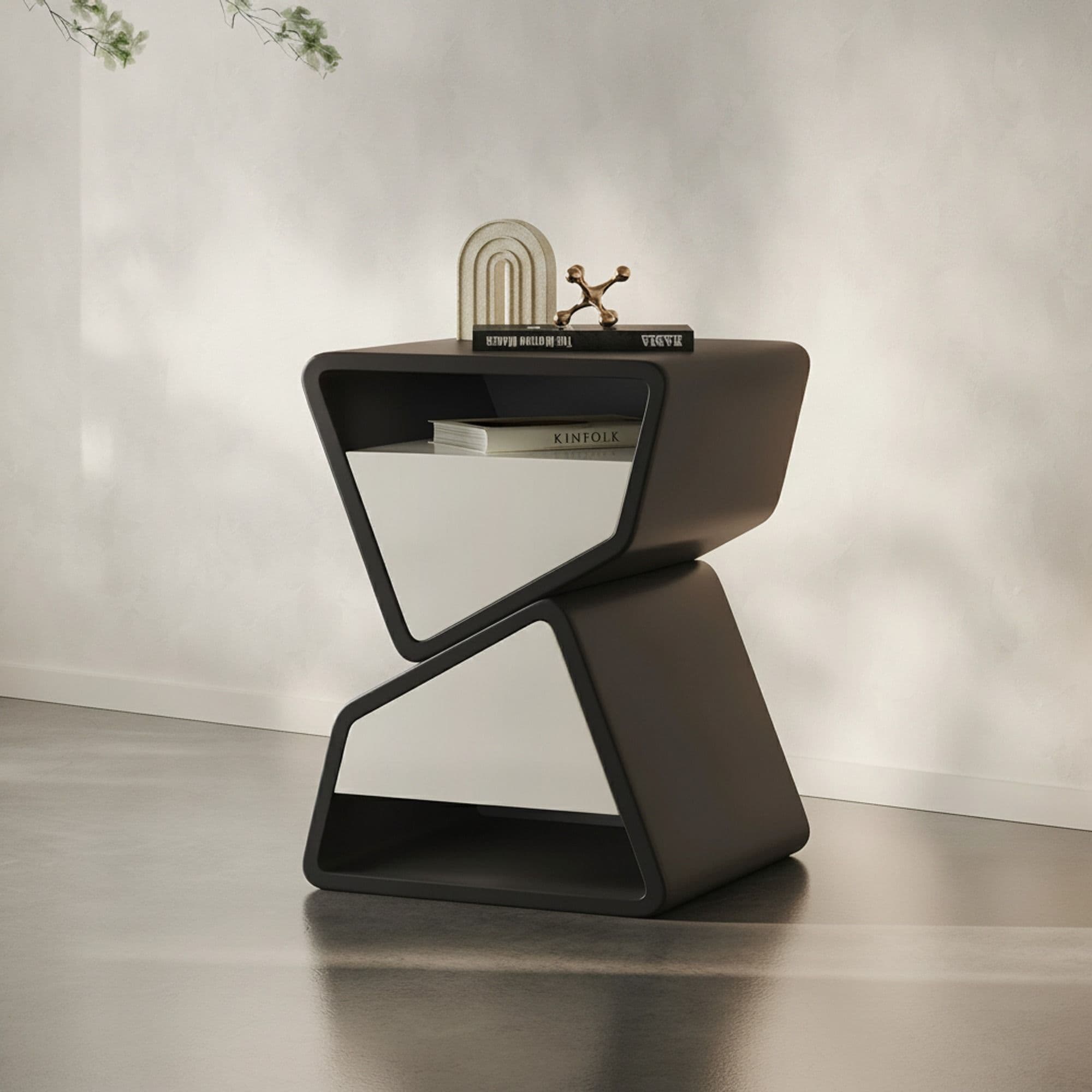 Retro Hourglass Nightstand lifestyle 1