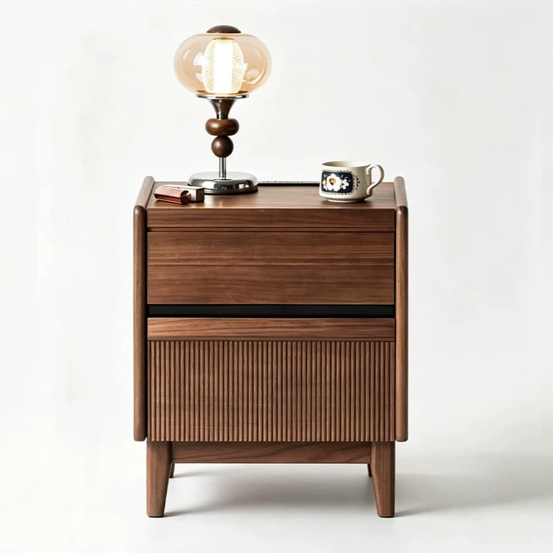 Solid Wood Drawer Nightstand lifestyle 1