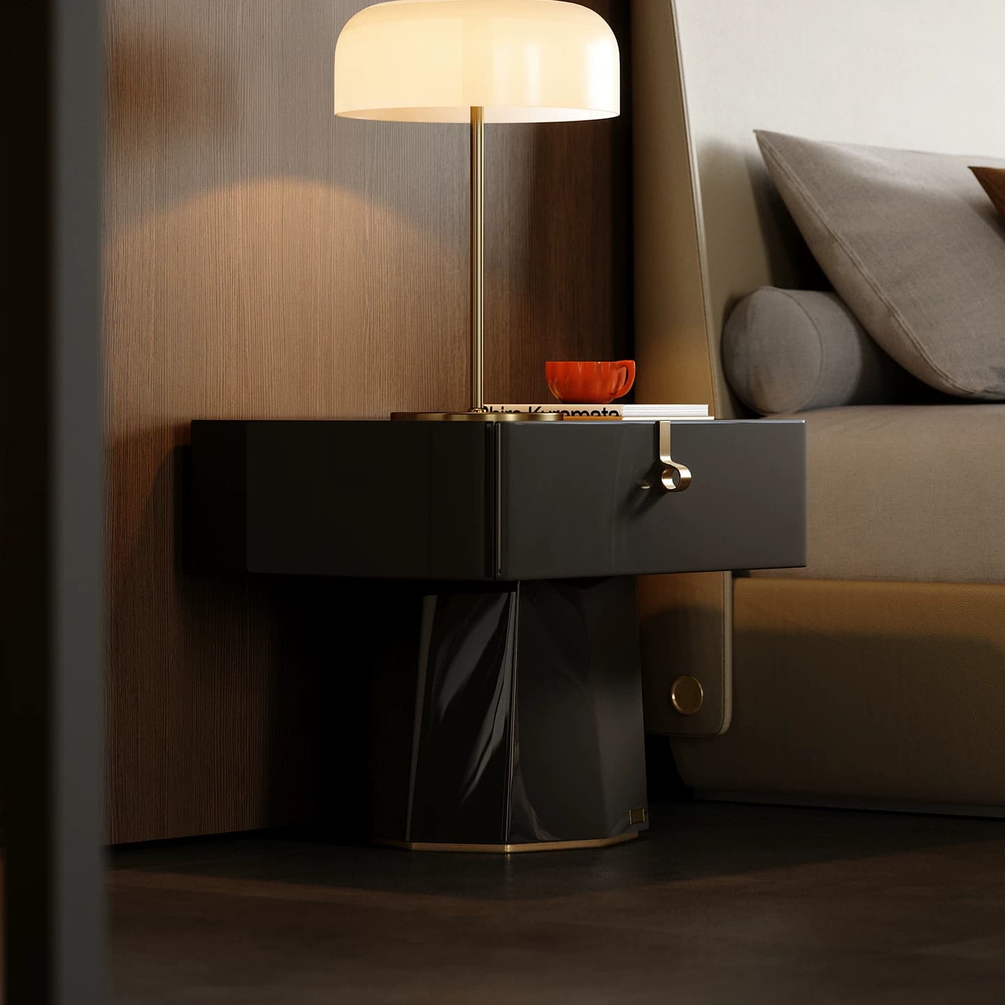 Glossy Geometric Nightstand lifestyle 1