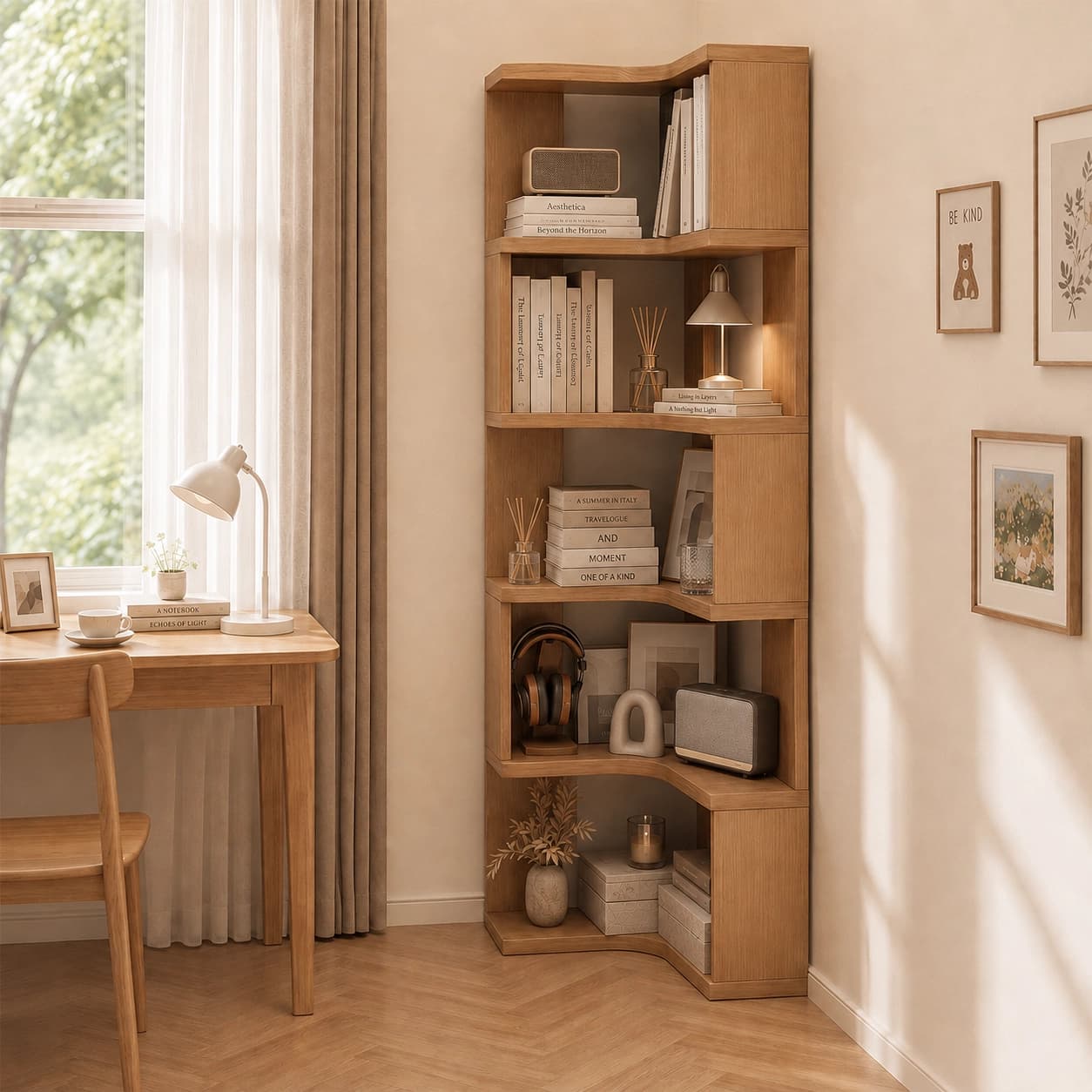 Multi-Tier Corner Cabinet lifestyle 3