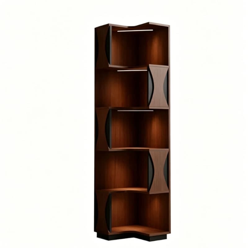 Retro Corner Display Cabinet with Open Storage lifestyle 1