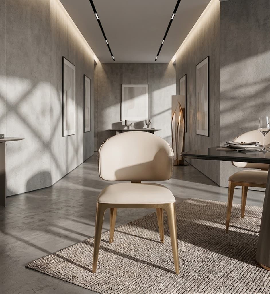 Luxury PU Armless Dining Chair
