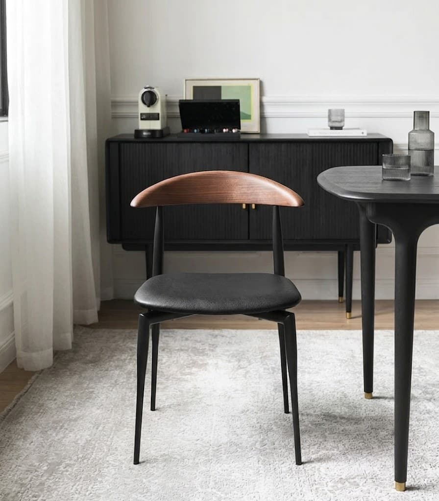 Mid-Century Modern Microfiber Armless Dining Chair