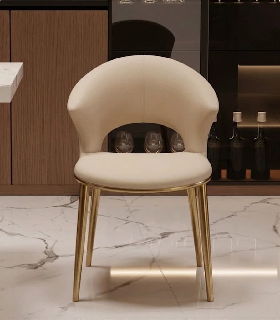 Luxury Microfiber Upholstered Dining Chair