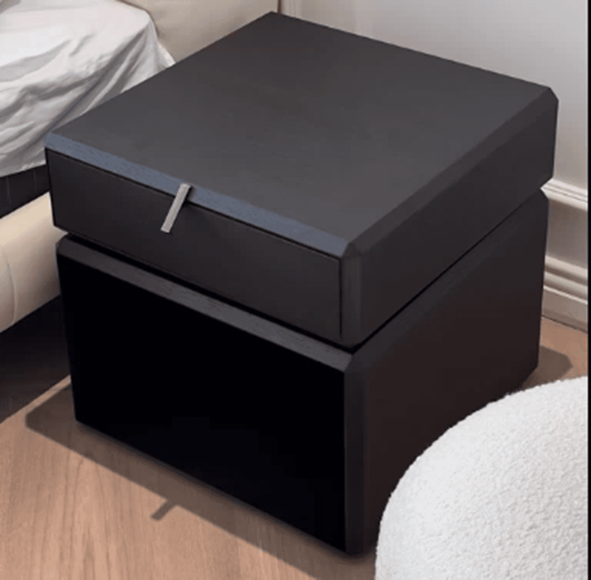 Black Rotating Nightstand lifestyle 1