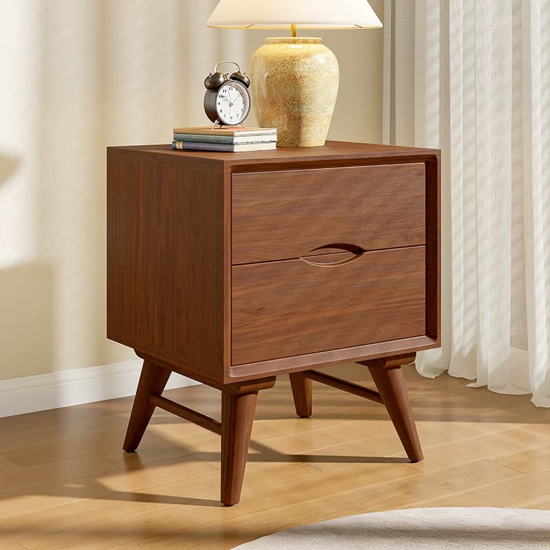 Walnut Double-Door Nightstand lifestyle 1