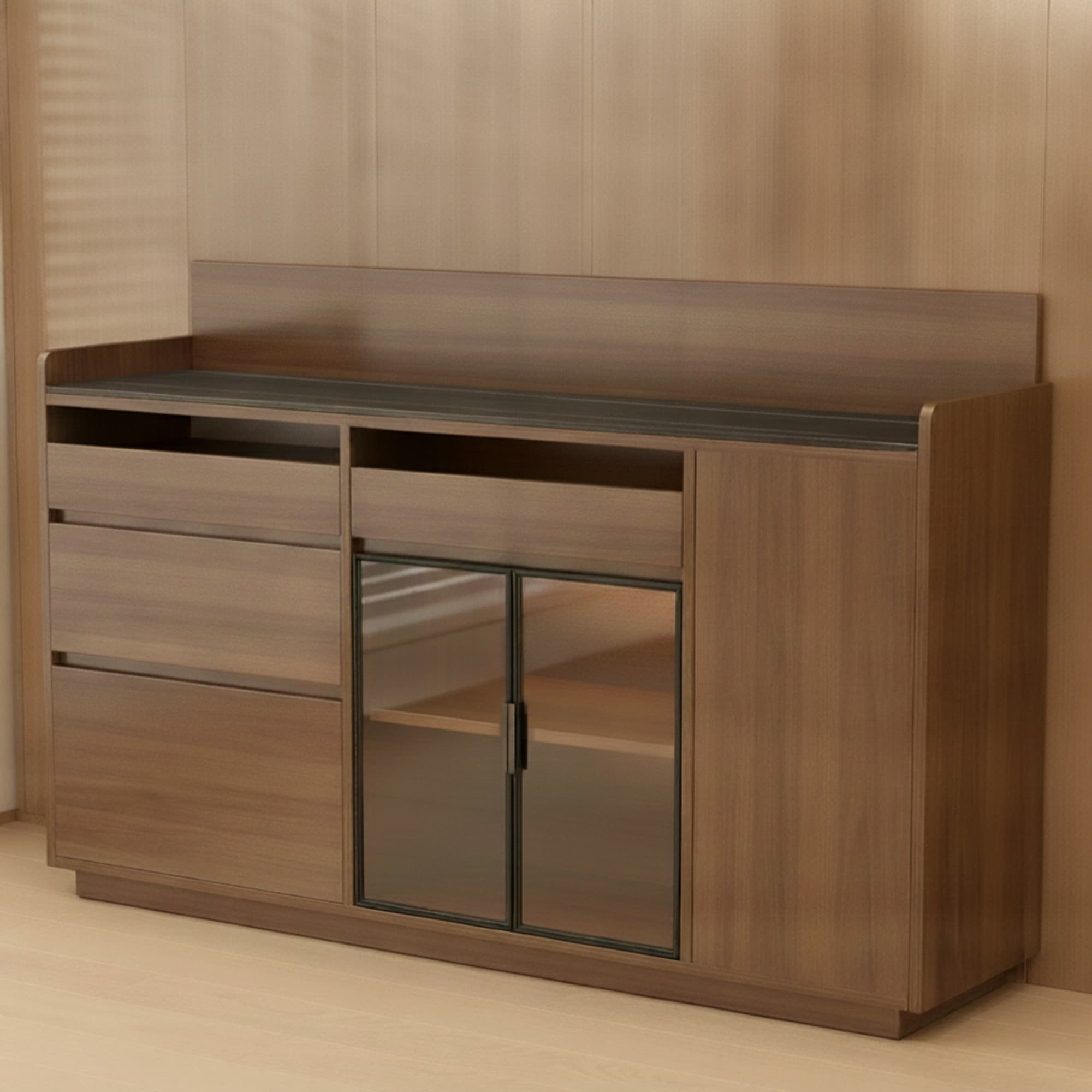 Floating Console with Glass Doors lifestyle 1