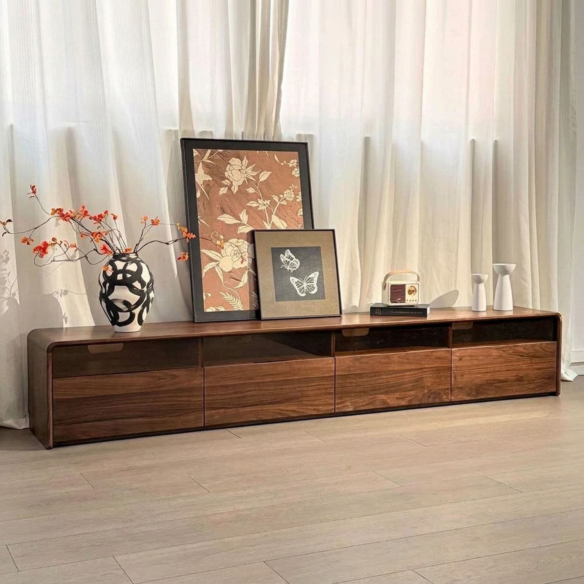 Mid-Century Walnut Media Console lifestyle 3