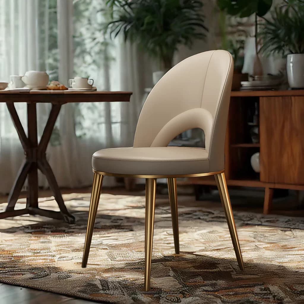 Upholstered Curved Dining Chair lifestyle 3
