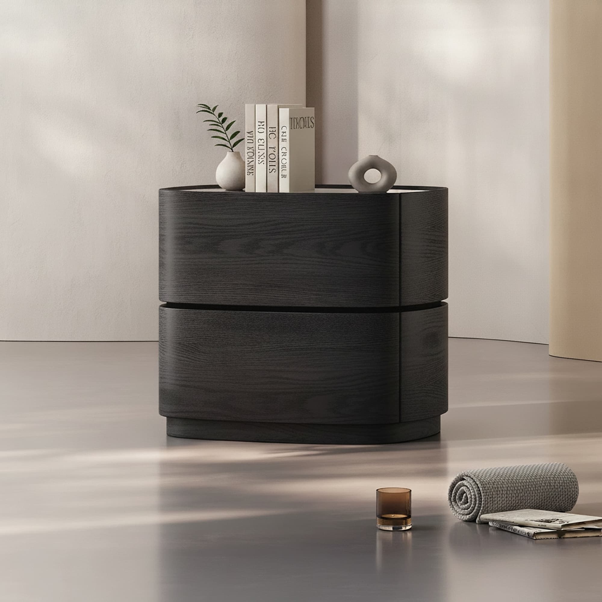 Wabi-Sabi Sintered Stone Nightstand lifestyle 1
