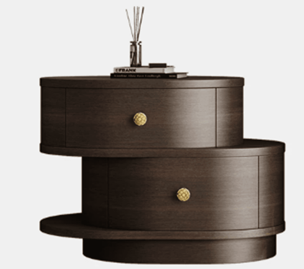 Dark Brown Vintage Nightstand lifestyle 1