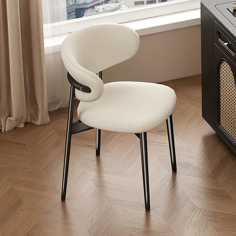 Retro Metal & Upholstered Dining Chair lifestyle 3