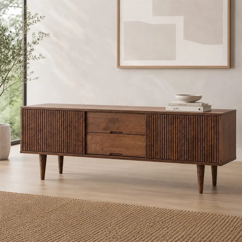 Solid Wood Wabi-sabi TV Stand lifestyle 3
