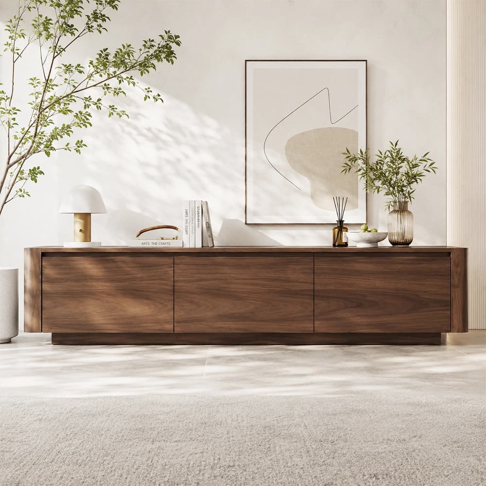 78.7" Minimalist MDF TV Stand with Cabinets