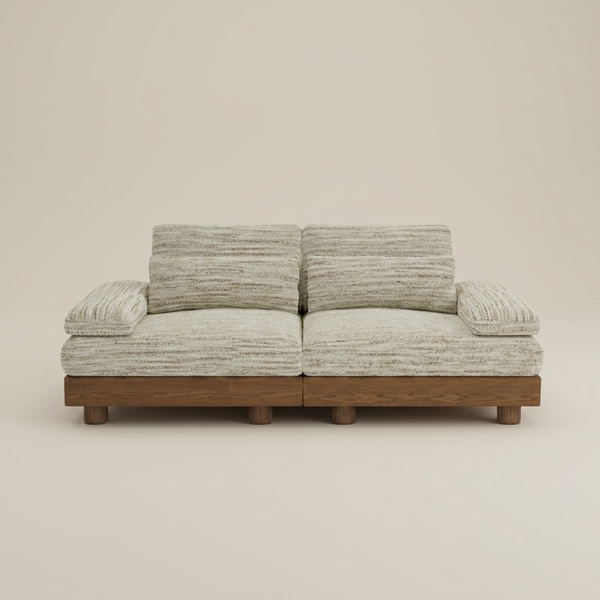 Solid Wood Modular Chenille Sofa lifestyle 1