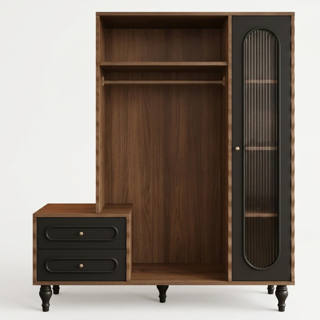 Vintage Solid Wood Open Wardrobe lifestyle 1